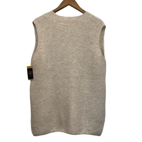Vince Camuto Beige Women's V-Neck Knit Sweater Vest NWT Size M - Picture 4 of 10